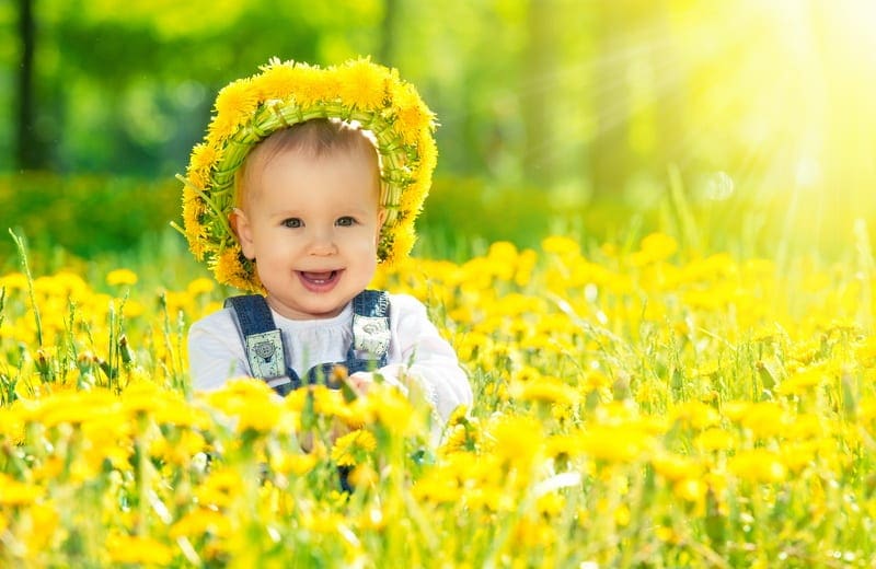 Bigstock Happy Baby Girl In A Wreath On 46354693