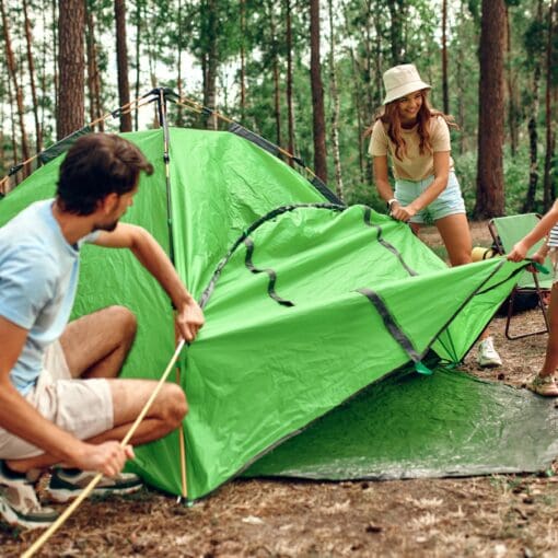 Family On Vacation In The Forest