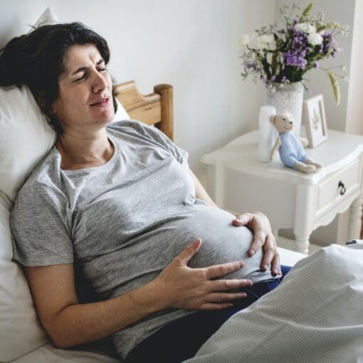 Pregnant Woman With Labor Pain